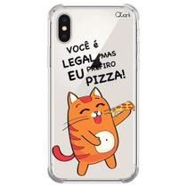 Capa p/ iphone x (0438) prefiro pizza