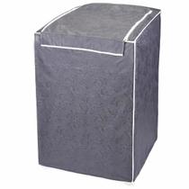 Capa P/ Máquina de Lavar Roupas - C/ Zíper - 12Kg a 18Kg - Cinza - Adomes