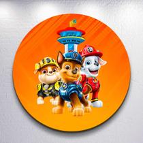 Capa p/ Painel Festa Decoração Infantil Patrulha Dog Salvadoral Redondo Tamanhos Mini e Grande Fest