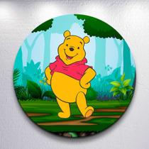 Capa p/ Painel Festa Redondo Capas Tamanho Mini ou Grande Decoração Infantil Tema Poh Mel Ursinho