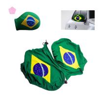 Capa P/ Retrovisor Bandeira Do Brasil Copa Do Mundo 2 Peças