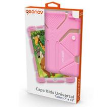 Capa p/ tablet 7" universal silicone rosa un779p GEONAV