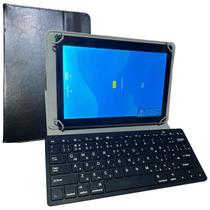 Capa p/ Tablet Hd10 M10 T500 X200 Universal + Teclado Bluetooth Compacto