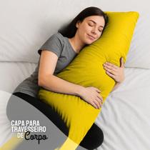 Capa p/ Travesseiro de Corpo Impermeável 50x140cm Com Zíper Coloridas