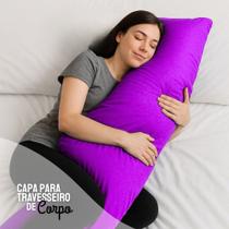 Capa p/ Travesseiro de Corpo Impermeável 50x140cm Com Zíper Coloridas