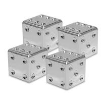 Capa p/ válvula dado kit c/ 4 peças cromada