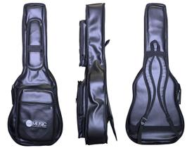 Capa p/ violão clássico premium couro "ams" preto - JPG