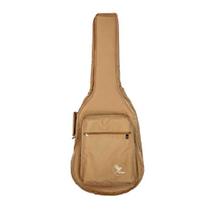 Capa P/ Violão Folk Extra Bolso Cargo - Nylon 600 - Bege Bkr 1