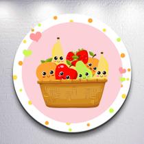 Capa Painel De Festa Redondo Diversos Tamanhos Grande E Mini Decoração Infantil Frutinhas Coloridas