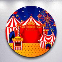 Capa painel decoração festa infantil Circo Colorido Palhacinho grande e mini redondo encantado Capa painel decoração festa infantil Circo Colorido Palhacinho grande e mini redondo encantado