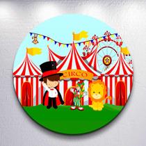 Capa painel decoração festa infantil Circo Colorido Palhacinho grande e mini redondo encantado Capa painel decoração festa infantil Circo Colorido Palhacinho grande e mini redondo encantado
