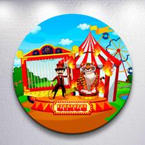 Capa painel decoração festa infantil Circo Colorido Palhacinho grande e mini redondo encantado Capa painel decoração festa infantil Circo Colorido Palhacinho grande e mini redondo encantado