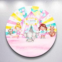 Capa painel decoração festa infantil Circo Colorido Palhacinho grande e mini redondo encantado Capa painel decoração festa infantil Circo Colorido Palhacinho grande e mini redondo encantado