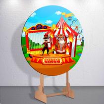 Capa painel decoração festa infantil Circo Colorido Palhacinho grande e mini redondo encantado Capa painel decoração festa infantil Circo Colorido Palhacinho grande e mini redondo encantado