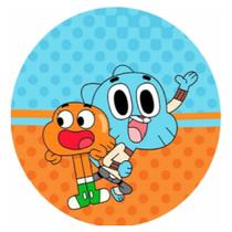 Capa Painel Festa O Incrível Mundo De Gumball Sublimada Mini ou Grande Veste Fácil