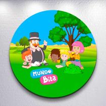 Capa Painel Redondo 50x50cm Festa Infantil Mundo Incrível do Bita Mini e Grande Capa Painel Redondo 50x50cm Festa Infantil Mundo Incrível do Bita Mini e Grande