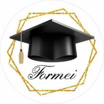 Capa Painel Redondo Festa Formatura 50x50 Cm Decoração Tema Graduação Formandos