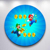 Capa Painel Redondo Festa Game Mario Jogo Estampa Infantil Mini e Grande Decoração Divertida Capa Painel Redondo Festa Game Mario Jogo Estampa Infantil Mini e Grande Decoração Divertida