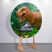 Capa Painel Redondo Festa Parque Dos Dinossauros Estampa Infantil Mini e Grande Decoração Divertida