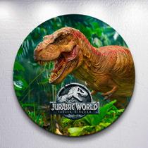 Capa Painel Redondo Festa Parque Dos Dinossauros Estampa Infantil Mini e Grande Decoração Divertida