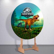 Capa Painel Redondo Festa Parque Dos Dinossauros Estampa Infantil Mini e Grande Decoração Divertida