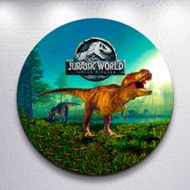 Capa Painel Redondo Festa Parque Dos Dinossauros Estampa Infantil Mini e Grande Decoração Divertida