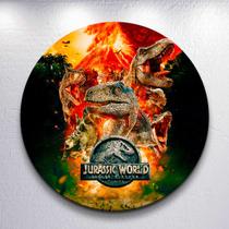 Capa Painel Redondo Festa Parque Dos Dinossauros Estampa Infantil Mini e Grande Decoração Divertida