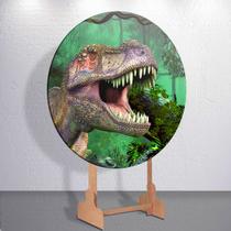 Capa Painel Redondo Festa Parque Dos Dinossauros Estampa Infantil Mini e Grande Decoração Divertida