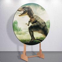 Capa Painel Redondo Festa Parque Dos Dinossauros Estampa Infantil Mini e Grande Decoração Divertida