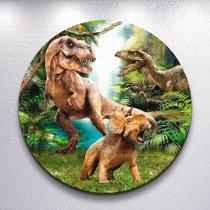 Capa Painel Redondo Festa Parque Dos Dinossauros Estampa Infantil Mini e Grande Decoração Divertida