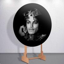 Capa Painel Redondo Festa Rei Do Pop Estampa Mini e Grande Decoração Michael