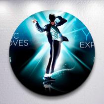 Capa Painel Redondo Festa Rei Do Pop Estampa Mini e Grande Decoração Michael