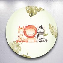 Capa Painel Redondo Festa Safari Animais Estampa Infantil Mini e Grande Decoração Divertida Capa Painel Redondo Festa Safari Animais Estampa Infantil Mini e Grande Decoração Divertida