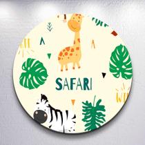 Capa Painel Redondo Festa Safari Animais Estampa Infantil Mini e Grande Decoração Divertida Capa Painel Redondo Festa Safari Animais Estampa Infantil Mini e Grande Decoração Divertida