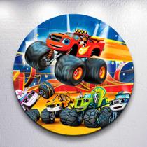 Capa painel redondo tamanhos grande e mini para festa Camionete Carros Bla decoração Infantil Menino