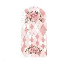 Capa Painel Romano Sublimado 2X1M: Festa - Floral Geométrico