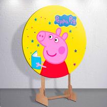 Capa Painel Sublimado Decorativa Desenho Family Pig Estampa Redondo Mini ou Grande Capa Painel Sublimado Decorativa Desenho Family Pig Estampa Redondo Mini ou Grande