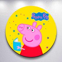 Capa Painel Sublimado Decorativa Desenho Family Pig Estampa Redondo Mini ou Grande Capa Painel Sublimado Decorativa Desenho Family Pig Estampa Redondo Mini ou Grande