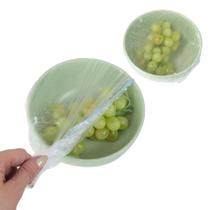 Capa para alimentos em plástico 100 unidades descartável Capa para alimentos em plástico 100 unidades descartável