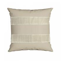 Capa para Almofada com Crochê 50x50cm Silk Home Belchior Acácia/ Bege Marrom Capa para Almofada com Crochê 50x50cm Silk Home Belchior Acácia/ Bege Marrom