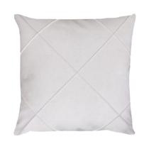 Capa para Almofada Drapeada em Veludo Quadrada Branco