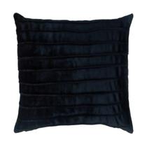 Capa para Almofada Drapeada Line em Veludo Quadrada Preto Capa para Almofada Drapeada Line em Veludo Quadrada Preto