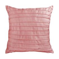 Capa para Almofada Drapeada Line em Veludo Quadrada Rose