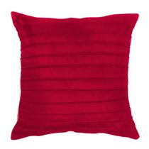 Capa para Almofada Drapeada Line em Veludo Quadrada Vermelho Capa para Almofada Drapeada Line em Veludo Quadrada Vermelho