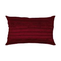 Capa para Almofada Drapeada Line em Veludo Retangular 60x40 Bordo Capa para Almofada Drapeada Line em Veludo Retangular 60x40 Bordo