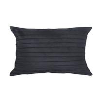 Capa para Almofada Drapeada Line em Veludo Retangular 60x40 Cinza Chumbo