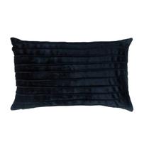 Capa para Almofada Drapeada Line em Veludo Retangular 60x40 Preto