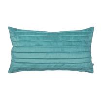 Capa para Almofada Drapeada Line em Veludo Retangular 60x40 Tiffany