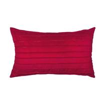 Capa para Almofada Drapeada Line em Veludo Retangular 60x40 Vermelho Capa para Almofada Drapeada Line em Veludo Retangular 60x40 Vermelho