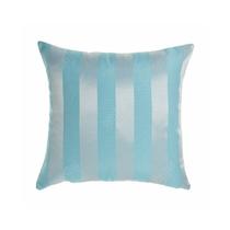 Capa Para Almofada Em Tecido Jacquard Azul E Prata Frozen Listrado